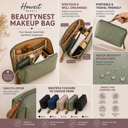 BeautyNest Makeup Bag